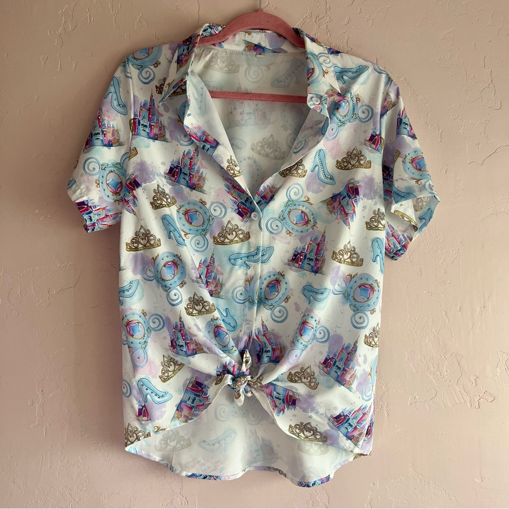 Hand made rhinestone Cinderella blouse